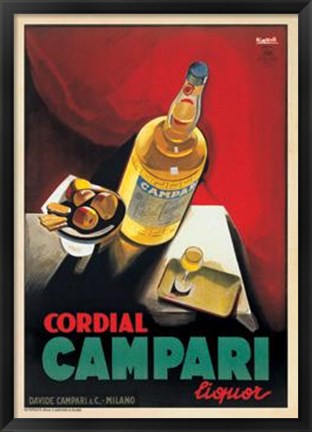 Framed Cordial Campari Print