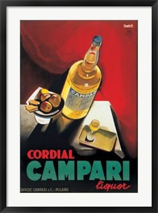 Framed Cordial Campari Print