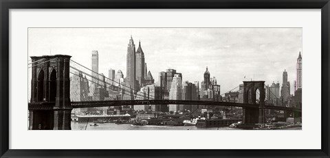 Framed Brooklyn Bridge - panorama Print