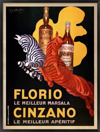 Framed Florio E Cinzano Print