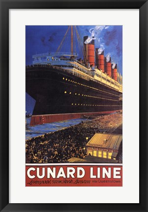 Framed Cunard Line Print