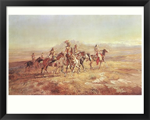 Framed Sun River War Party Print