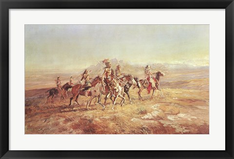 Framed Sun River War Party Print