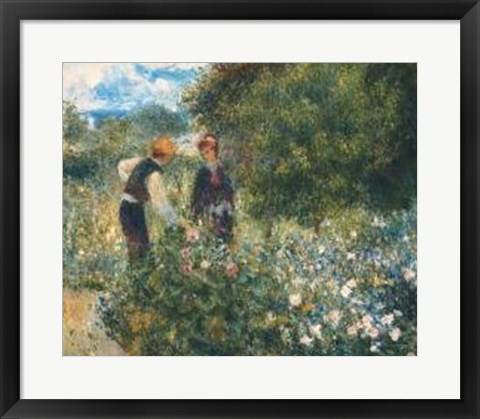 Framed Picking Flowers Print