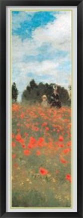 Framed Field of Poppies (detail) Print