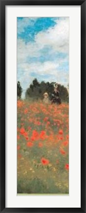 Framed Field of Poppies (detail) Print