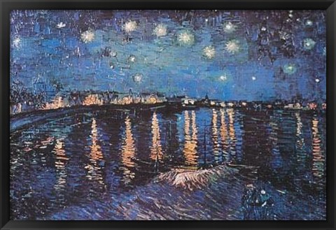 Framed Starlight Over The Rhone Print