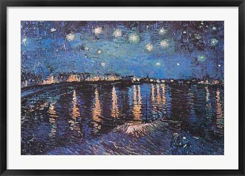 Framed Starlight Over The Rhone Print