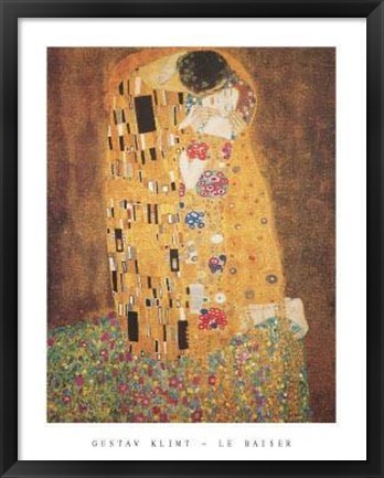 Framed Le Baiser, 1908 Print