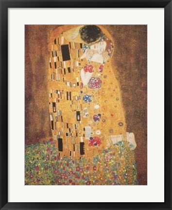 Framed Le Baiser, 1908 Print