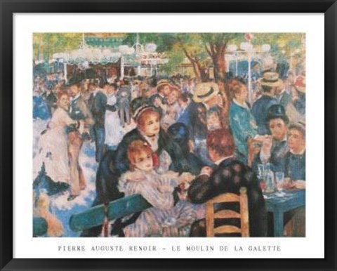 Framed Moulin De La Gallette Print