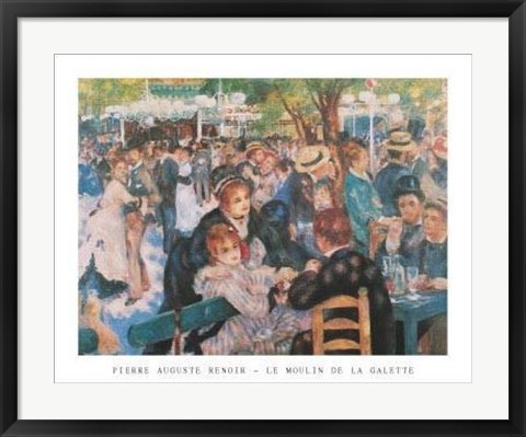 Framed Moulin De La Gallette Print