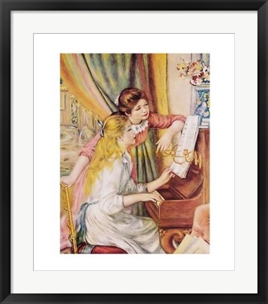 Framed Two Young Girls at the Piano Print