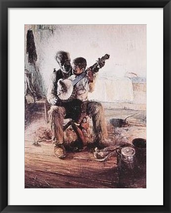 Framed Banjo Lesson Print