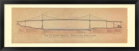 Framed St. Johns Bridge Print