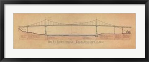 Framed St. Johns Bridge Print