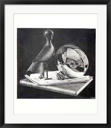 Framed Still Life With Sphere Print