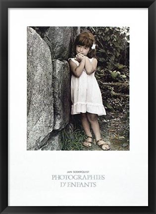 Framed Child in Garden Print