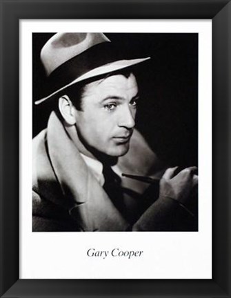 Framed Gary Cooper Print