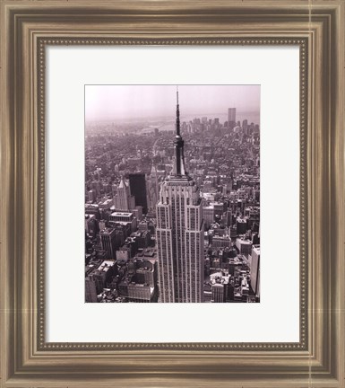 Framed Empire State Building / World Trade Center Print