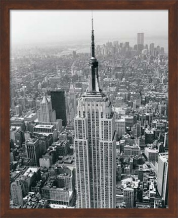 Framed Empire State Building / World Trade Center Print