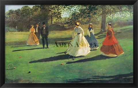 Framed Croquet Players Print