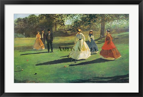 Framed Croquet Players Print