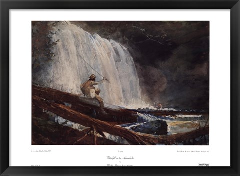 Framed Waterfall In The Adirondacks Print