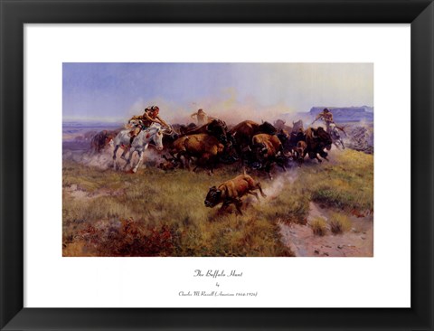 Framed Buffalo Hunt Print