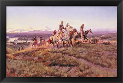 Framed Men Of The Open Range Print