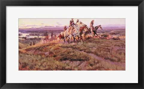 Framed Men Of The Open Range Print