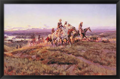 Framed Men Of The Open Range Print