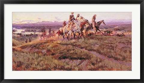 Framed Men Of The Open Range Print