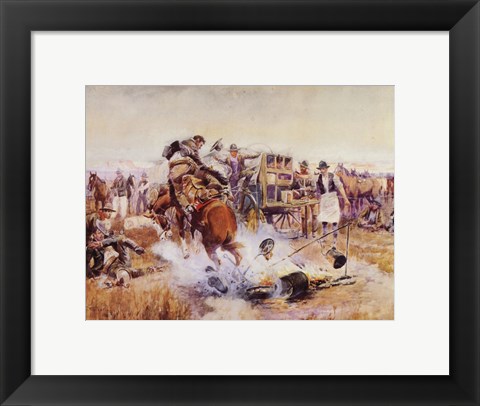 Framed Bronc To Breakfast Print