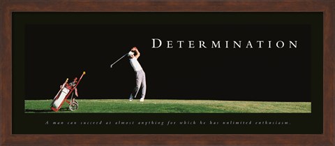 Framed Determination-Golfer Print