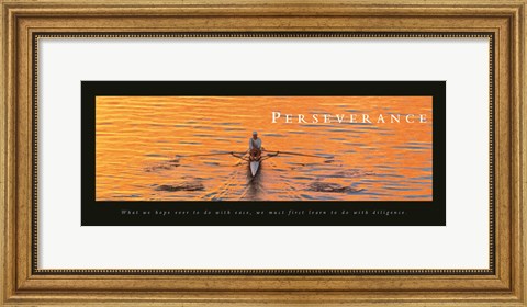 Framed Perseverance-Sculler Print