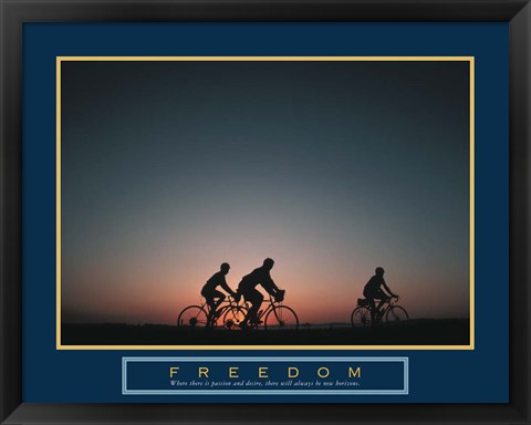 Framed Freedom - Family Biking Print