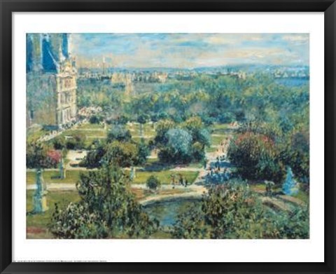 Framed View Of Tuileries Gardens Print