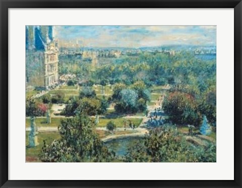 Framed View Of Tuileries Gardens Print