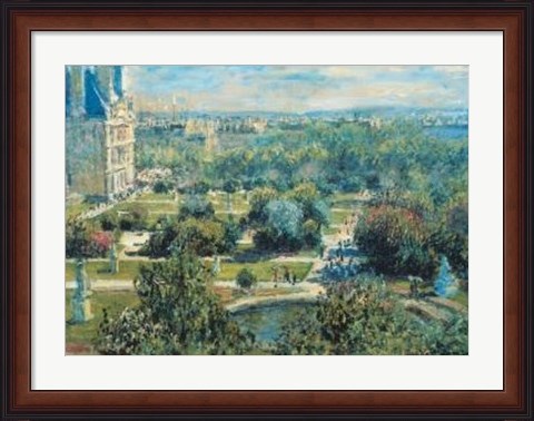 Framed View Of Tuileries Gardens Print