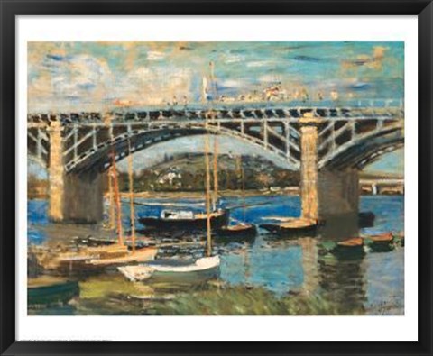 Framed Bridge at Argenteuil (bridge center) Print