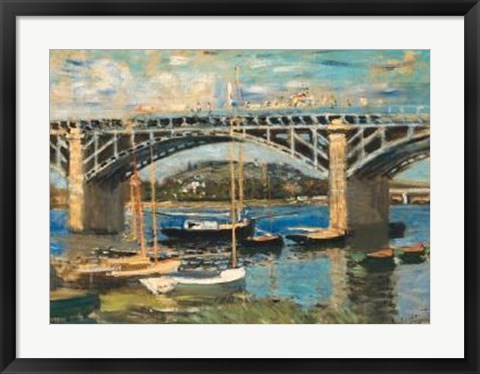 Framed Bridge at Argenteuil (bridge center) Print