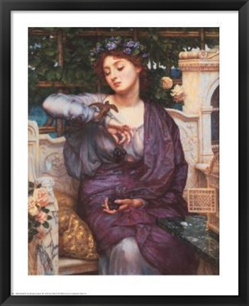 Framed Libra And Her Sparrow, 1907 Print