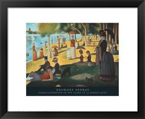 Framed Sunday Afternoon on the Island of La Grande Jatte, c.1886 Print