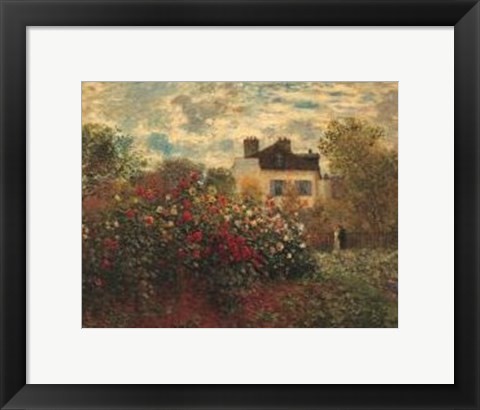 Framed Artist Garden In Argenteuil Print