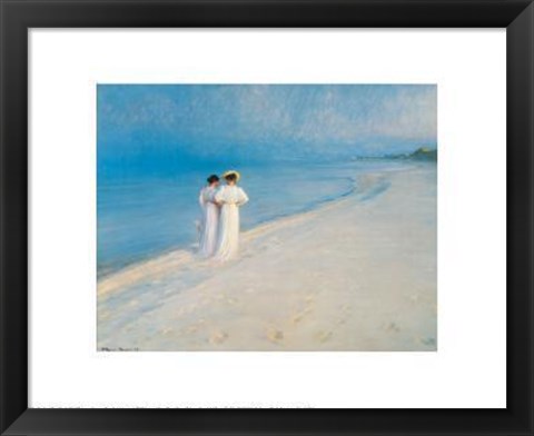 Framed Summer Afternoon on Skagen Beach Print