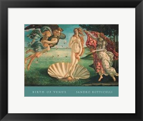 Framed Birth Of Venus Print