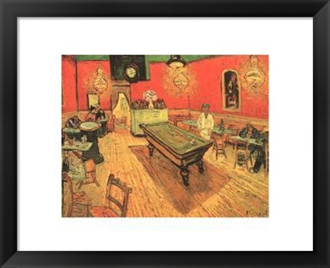 Framed Night Cafe in the Place Lamartine in Arles, c.1888 Print