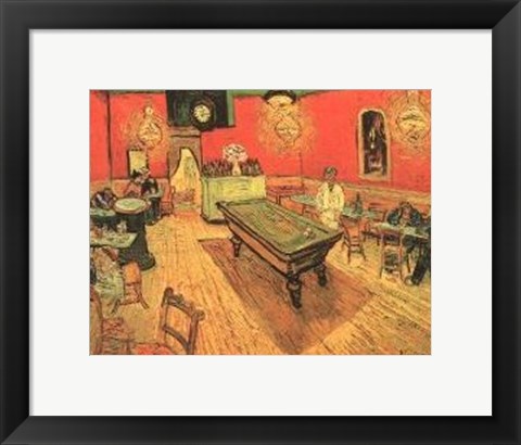 Framed Night Cafe in the Place Lamartine in Arles, c.1888 Print