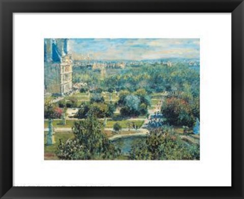 Framed View Of Tuileries Gardens Print